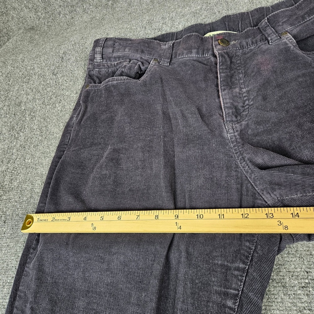 Orvis Womens Gray Corduroy Pants Size 16 Straight Leg Stretch Elastic Waist - Picture 8 of 13